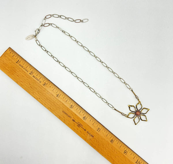 Mechanical botanical necklace
