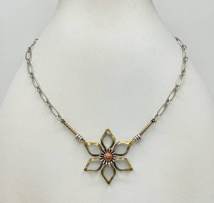 Mechanical botanical necklace