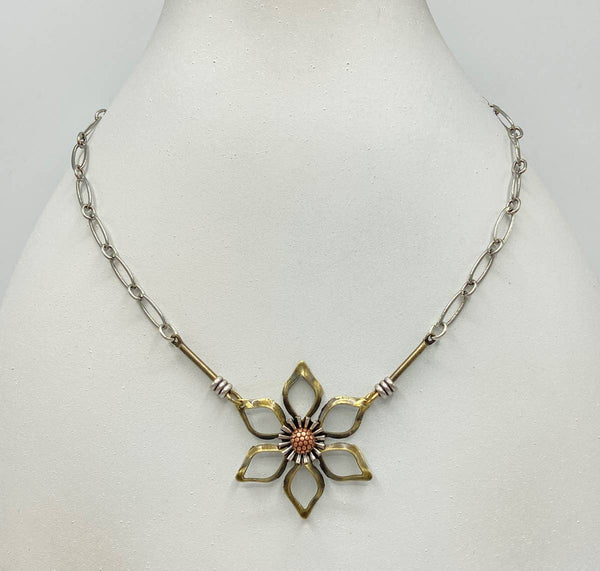 Mechanical botanical necklace