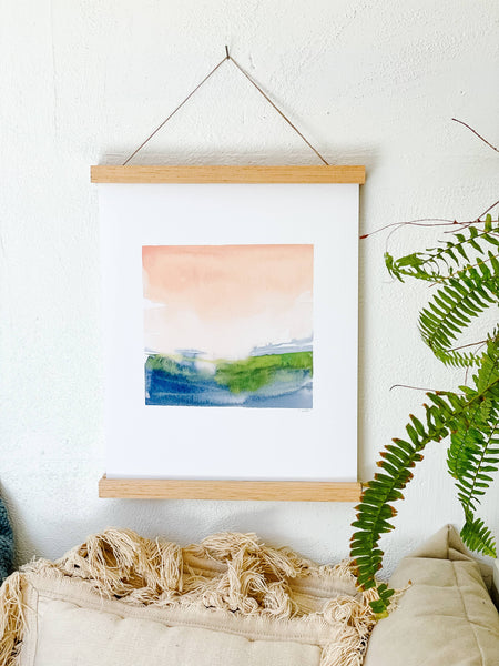 Minimalistic Wooden Magnetic Picture Hanger: 12"