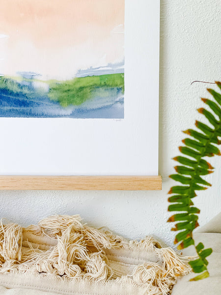 Minimalistic Wooden Magnetic Picture Hanger: 12"