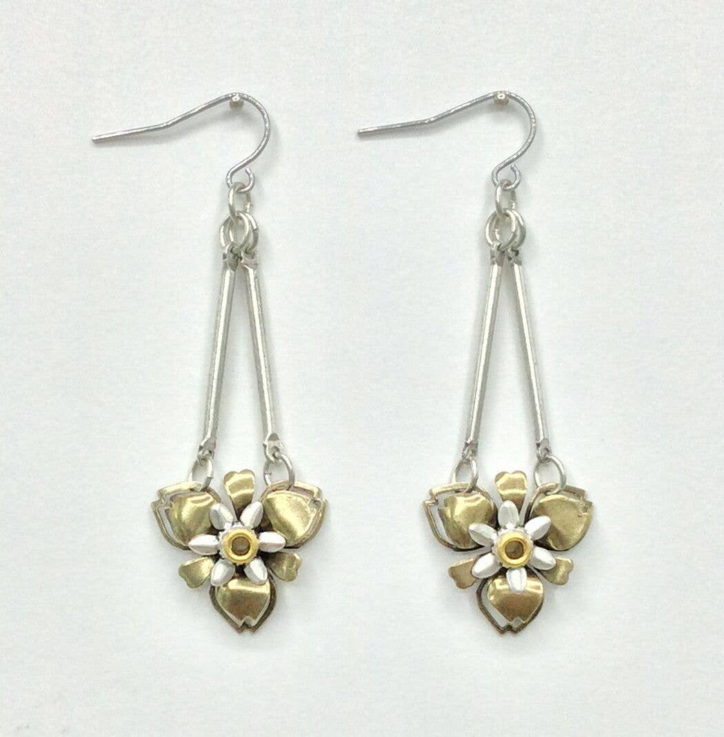 Mechanical Botanical Earrings - 3282