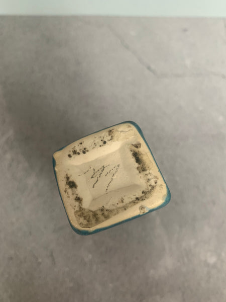 Vase, small blue unmarked