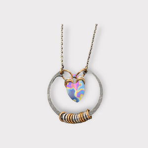 Retaining Ring necklace with titanium scale