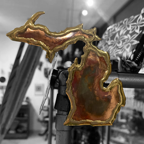 Magnet  Copper - Michigan outline