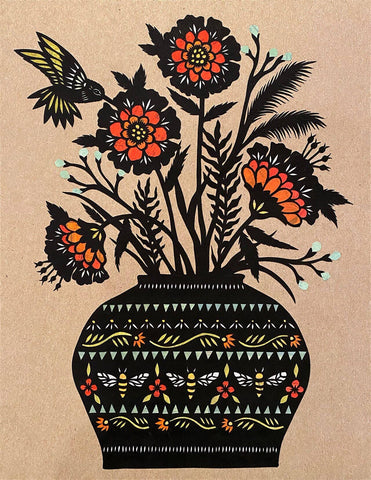 Extract Life's Sweetness - 8 x 10 inch Cut Paper Art Print