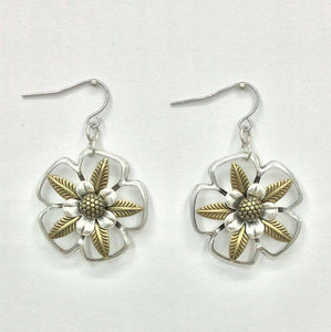 Mechanical Botanical Earrings - 3283