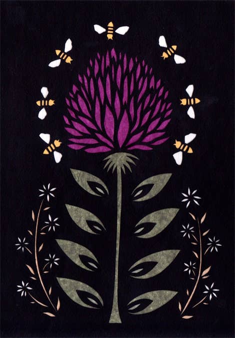 Summer Clover - 5 x 7 inch Cut Paper Art Print