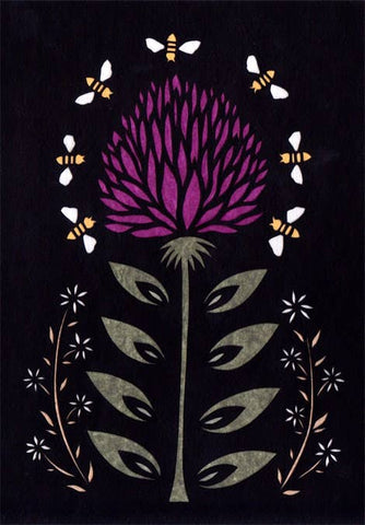 Summer Clover - 5 x 7 inch Cut Paper Art Print