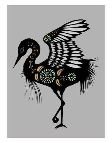 The Heron - 11 x 14 inch Cut Paper Art Print