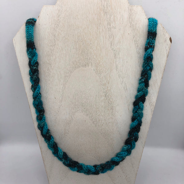 Necklace Knit I cord, braided