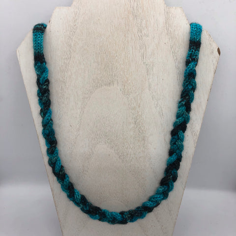 Necklace Knit I cord, braided