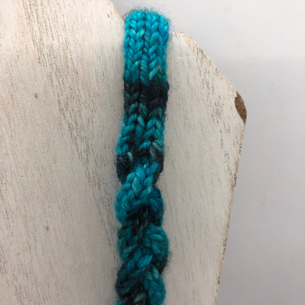 Necklace Knit I cord, braided