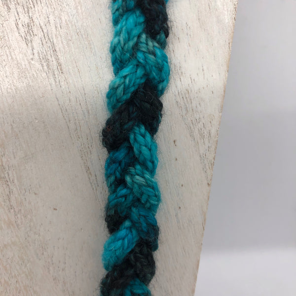 Necklace Knit I cord, braided