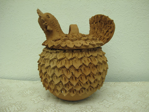 Terra-cotta Chicken Tureen with lid
